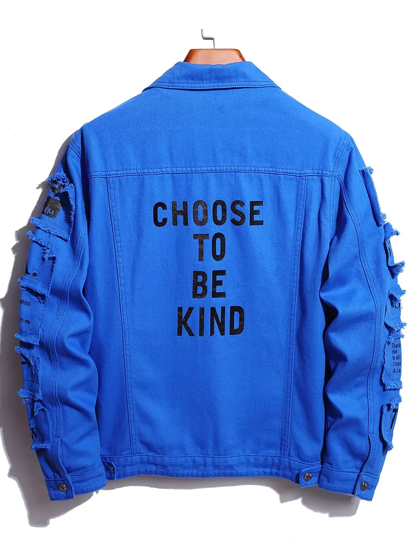 Men's y2k Denim Jacket Jeans Clothing Patches Windbreaker Cotton Stretchy Trucker Jacket for Men Cowboy Letter Designer Fashion