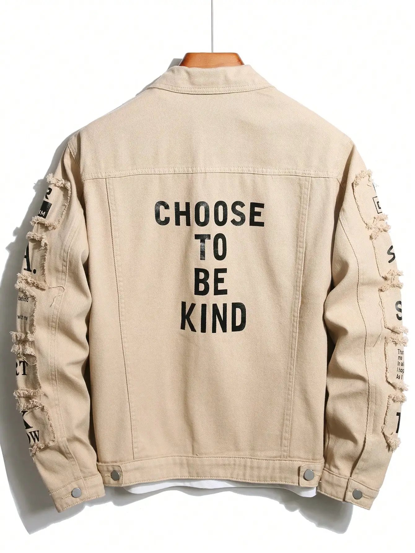 Men's y2k Denim Jacket Jeans Clothing Patches Windbreaker Cotton Stretchy Trucker Jacket for Men Cowboy Letter Designer Fashion