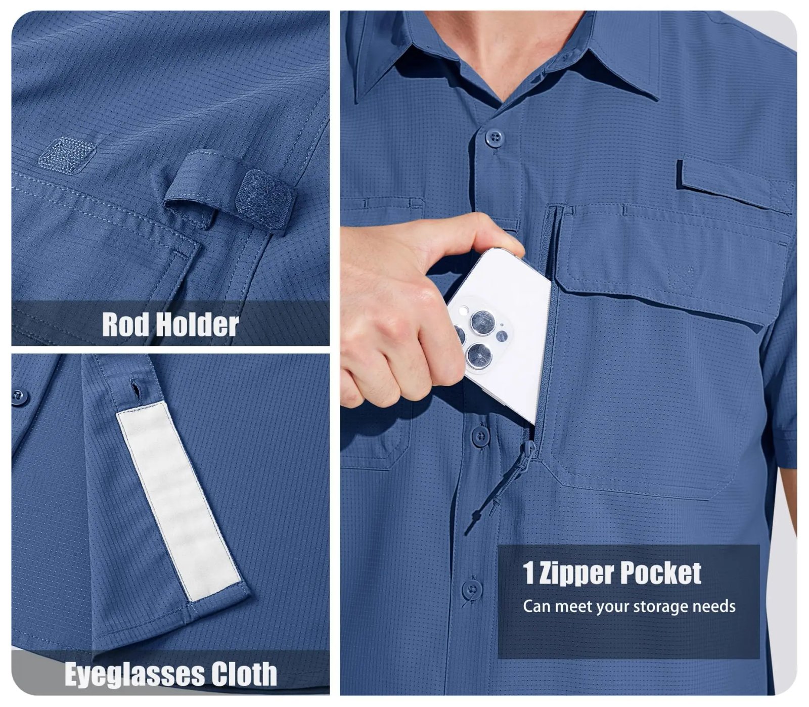 TACVASEN Quick Dry Short Sleeve Shirts Men's UPF 50+ Sun Protection Work Cargo Shirts Mesh Breathable Hiking Fishing Shirts Man TACVASEN Quick Dry Short Sleeve Shirts Men's UPF 50+ Sun Protection Work Cargo Shirts Mesh Breathable Hiking Fishing Shirts Man
