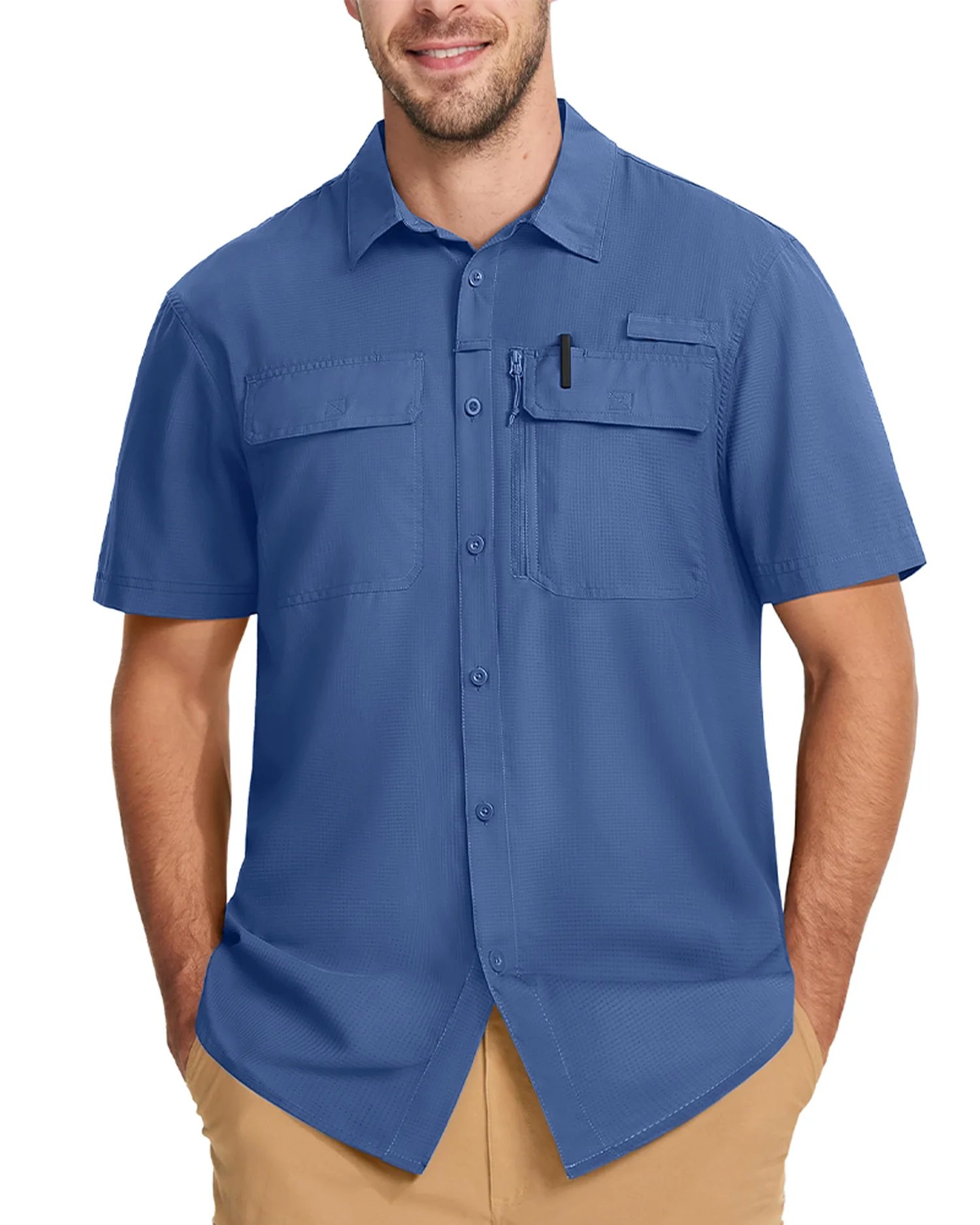 TACVASEN Quick Dry Short Sleeve Shirts Men's UPF 50+ Sun Protection Work Cargo Shirts Mesh Breathable Hiking Fishing Shirts Man TACVASEN Quick Dry Short Sleeve Shirts Men's UPF 50+ Sun Protection Work Cargo Shirts Mesh Breathable Hiking Fishing Shirts Man