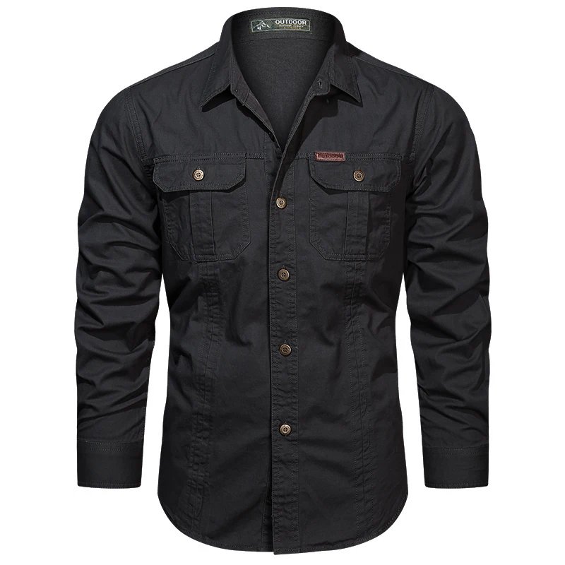 2024 Spring Cotton Cargo Shirt for Men Long Sleeve Multi-Pocket Shirts Outdoor Casual Colthing High Quality Militar Overshirt 2024 Spring Cotton Cargo Shirt for Men Long Sleeve Multi-Pocket Shirts Outdoor Casual Colthing High Quality Militar Overshirt
