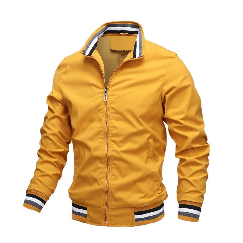 Autumn and Winter Men's Stand Collar Casual Zipper Jacket Outdoor Sports Coat Windbreaker Jacket for Men Waterproof Bomber Autumn and Winter Men's Stand Collar Casual Zipper Jacket Outdoor Sports Coat Windbreaker Jacket for Men Waterproof Bomber