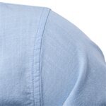 AIOPESON 100% Cotton Social Shirt Men Solid Color Long Sleeve High Quality Brand Shirt for Men Spring Stand Casual Men's Shirts - Image 4