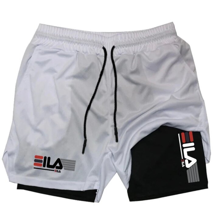Men Running Shorts 2 In 1 Double-deck Sport Shorts Sportswear Gym Fitness Short Pants Training Jogging Bottom Men's Clothing - Image 1