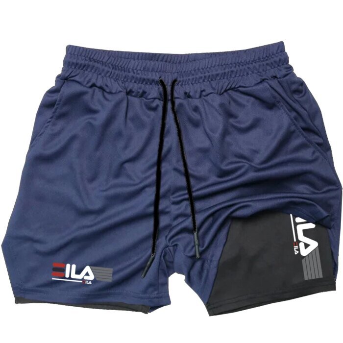 Men Running Shorts 2 In 1 Double-deck Sport Shorts Sportswear Gym Fitness Short Pants Training Jogging Bottom Men's Clothing - Image 3
