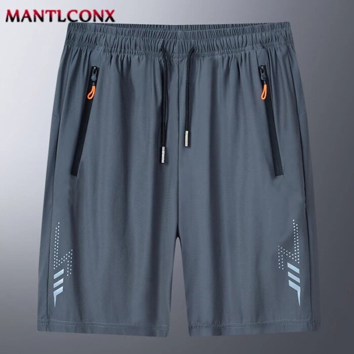 Solid Men's Beach Shorts Sports Short Pants Jogging Running Quick Dry Board Shorts Men Summer Thin Zipper Pockets Loose Bottom - Image 2