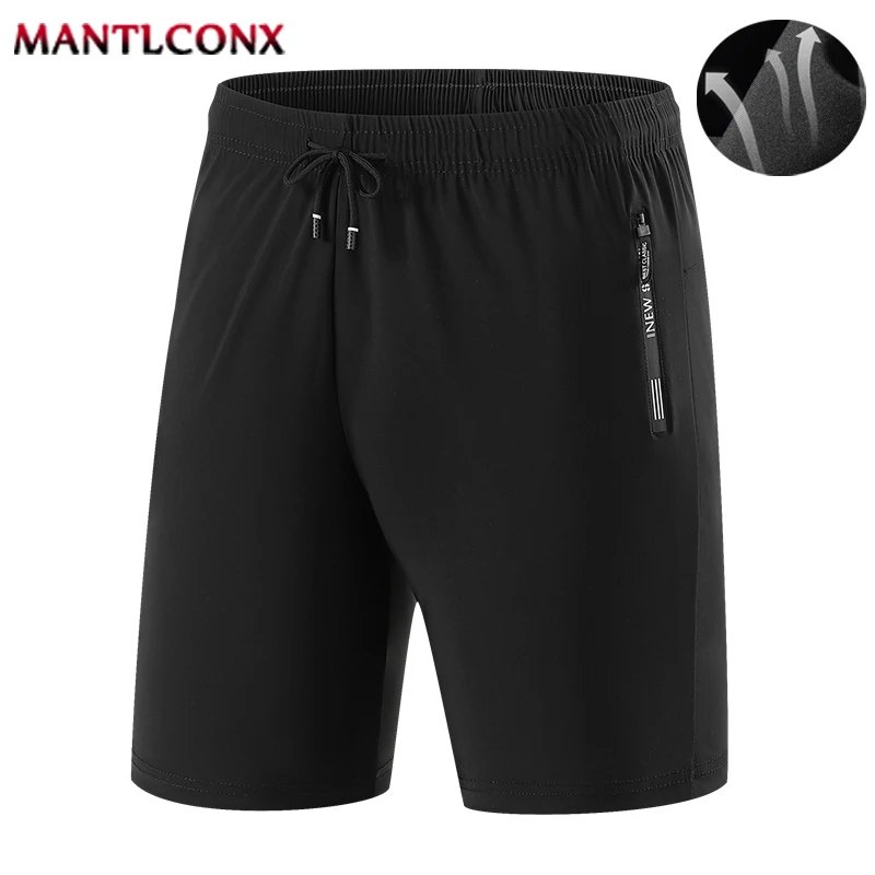 Solid Men's Beach Shorts Sports Short Pants Jogging Running Quick Dry Board Shorts Men Summer Thin Zipper Pockets Loose Bottom