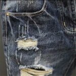 Fashion Vintage Korean Men's Summer Denim Shorts with Distressed Holes Slim Fit Distressed Holes Designer Luxury Clothing Men - Image 4
