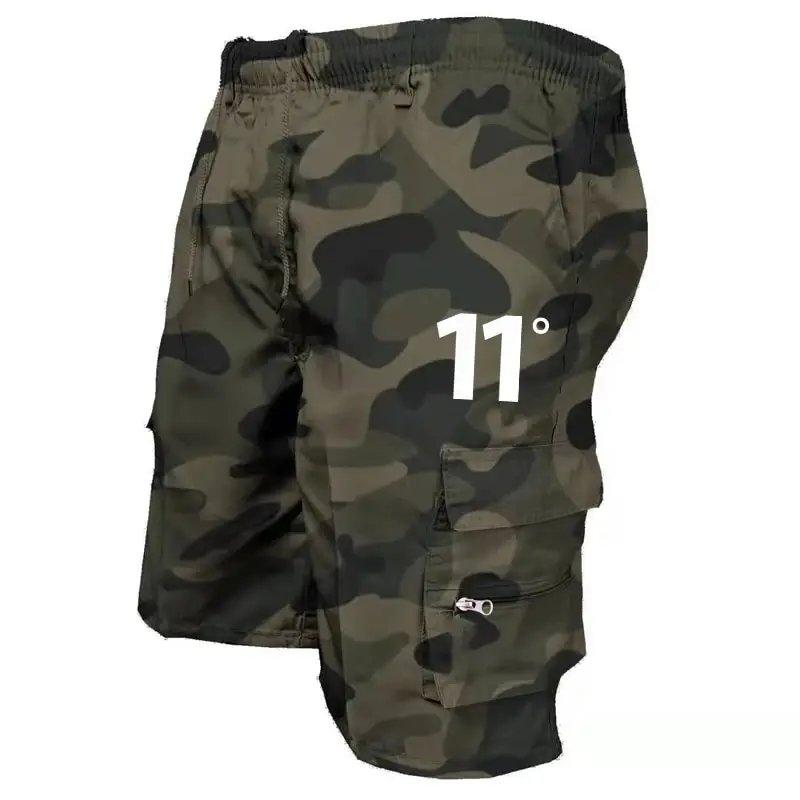 Outdoor Cargo Shorts Male Overalls Elastic Waist Cycling Shorts Multi-pockets Loose Work Shorts Beach Sport Printed Trousers Outdoor Cargo Shorts Male Overalls Elastic Waist Cycling Shorts Multi-pockets Loose Work Shorts Beach Sport Printed Trousers