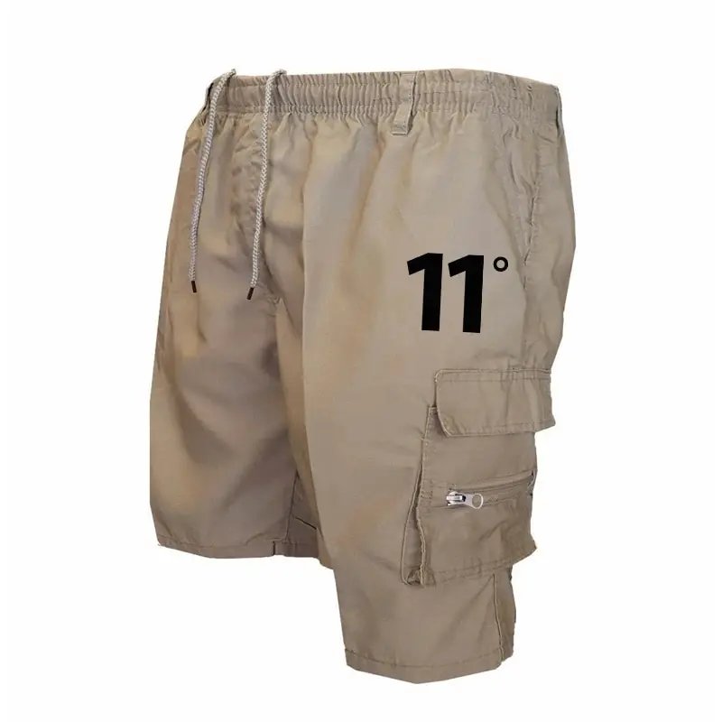 Outdoor Cargo Shorts Male Overalls Elastic Waist Cycling Shorts Multi-pockets Loose Work Shorts Beach Sport Printed Trousers Outdoor Cargo Shorts Male Overalls Elastic Waist Cycling Shorts Multi-pockets Loose Work Shorts Beach Sport Printed Trousers