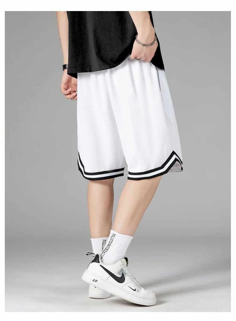 Summer New Shorts, Men's Casual Pants, Sports Basketball Pants, Capri Pants, Loose Outdoor Quick Drying, Ice Silk Fashion Brand,