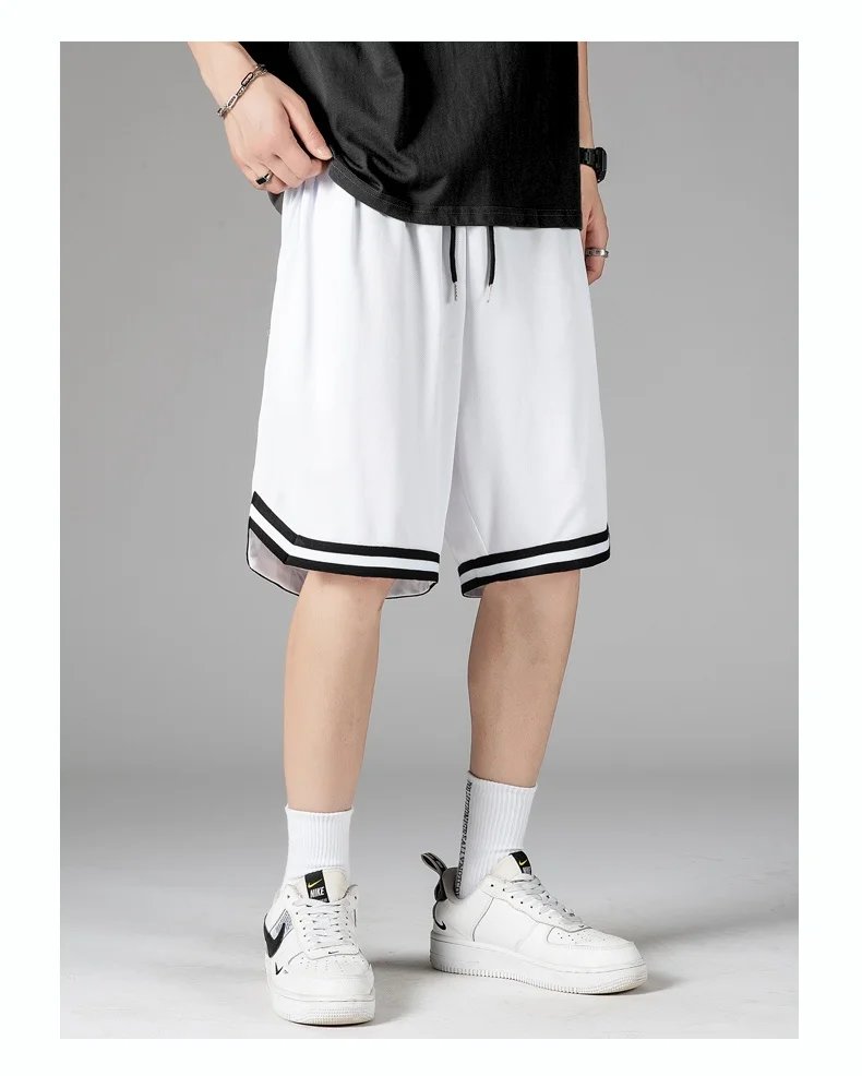 Summer New Shorts, Men's Casual Pants, Sports Basketball Pants, Capri Pants, Loose Outdoor Quick Drying, Ice Silk Fashion Brand,