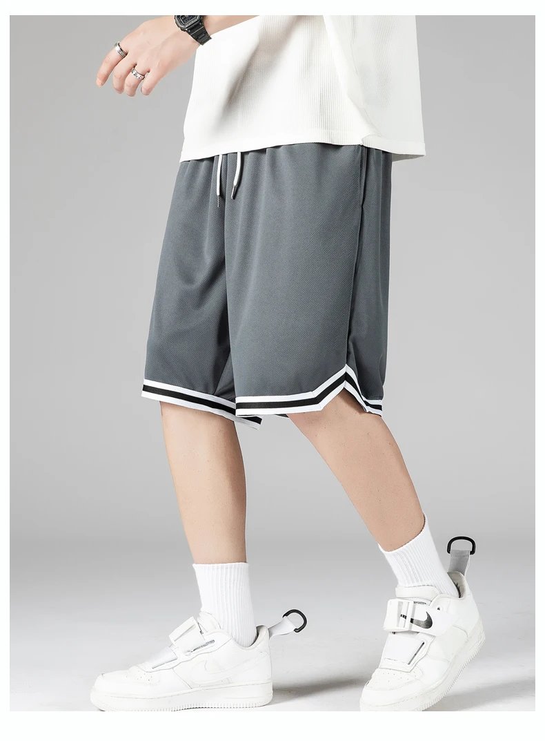 Summer New Shorts, Men's Casual Pants, Sports Basketball Pants, Capri Pants, Loose Outdoor Quick Drying, Ice Silk Fashion Brand,