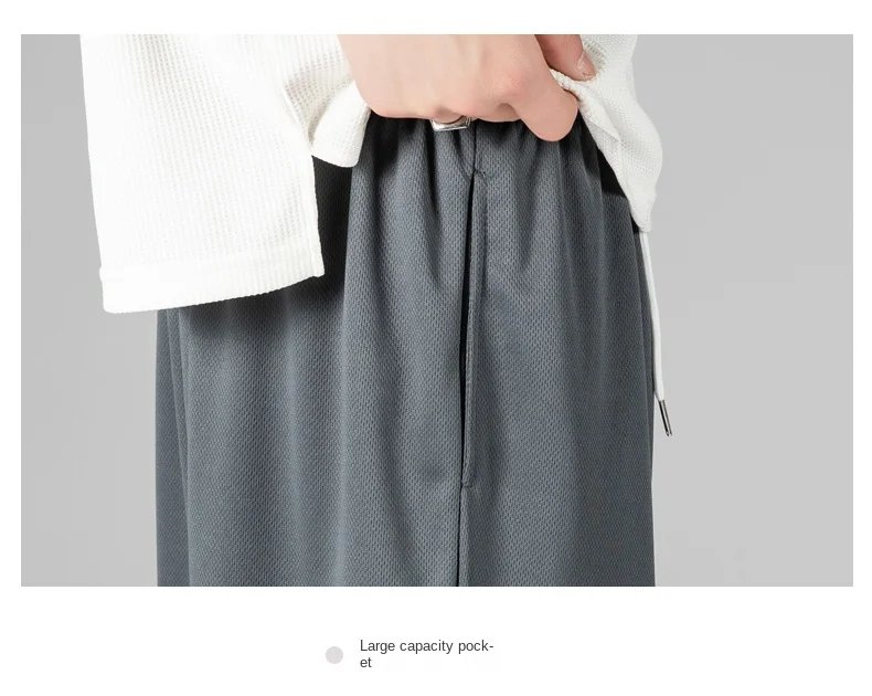 Summer New Shorts, Men's Casual Pants, Sports Basketball Pants, Capri Pants, Loose Outdoor Quick Drying, Ice Silk Fashion Brand,