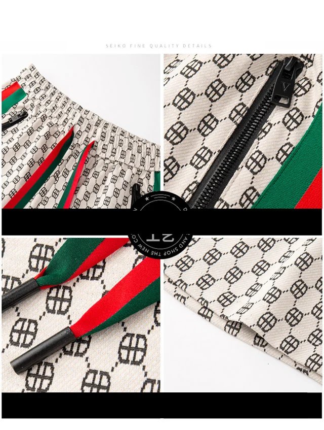 Summer ice silk plaid shorts, men's thin fashion brand loose casual sports over knee quick drying beach vacation striped shorts