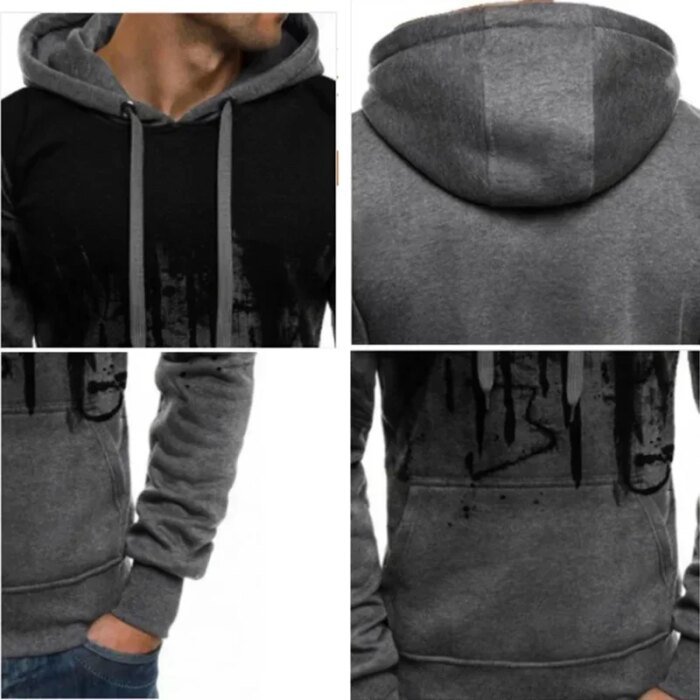 2025 men and women the same fashion casual trend sweater set outdoor sports printing pattern sweater two-piece set size S-3XL - Image 4