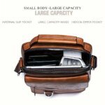 Brand Men Shoulder Bag for 9.7" iPad Men PU Leather Flaps Men's Crossbody Bags Business Flap Male Solid Messenger Bag Travel Bag - Image 3