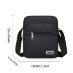 Men Bag Korean Version Casual Large Capacity Multi Layer Waterproof One Shoulder Oblique Straddle Bag for Men And Women - Image 2