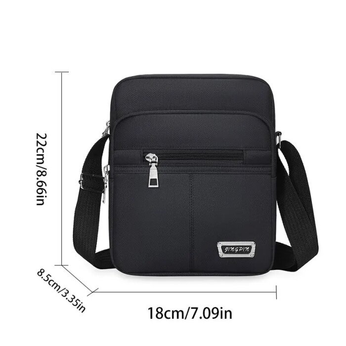 Men Bag Korean Version Casual Large Capacity Multi Layer Waterproof One Shoulder Oblique Straddle Bag for Men And Women - Image 2