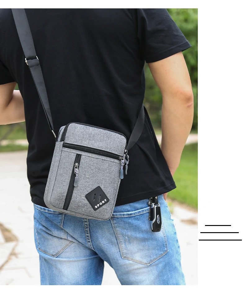 Oxford Cloth Minimalist Chest Bag, Cross-Border Outdoor Leisure Men's Shoulder Bag, New Portable Crossbody Bag