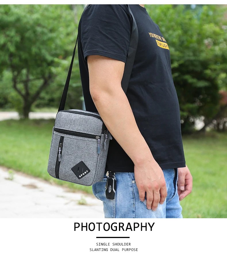 Oxford Cloth Minimalist Chest Bag, Cross-Border Outdoor Leisure Men's Shoulder Bag, New Portable Crossbody Bag