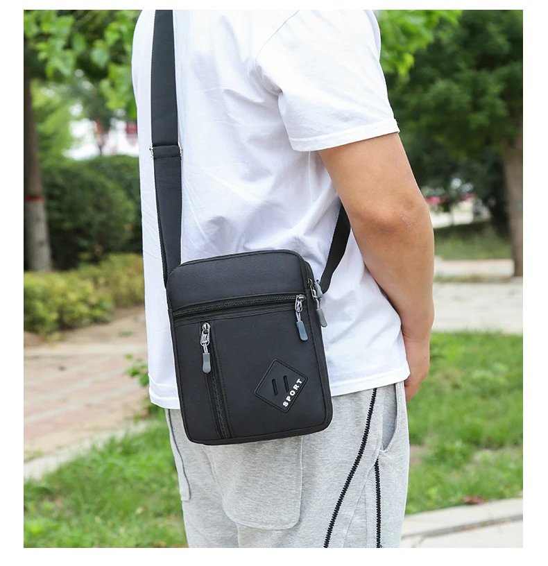Oxford Cloth Minimalist Chest Bag, Cross-Border Outdoor Leisure Men's Shoulder Bag, New Portable Crossbody Bag