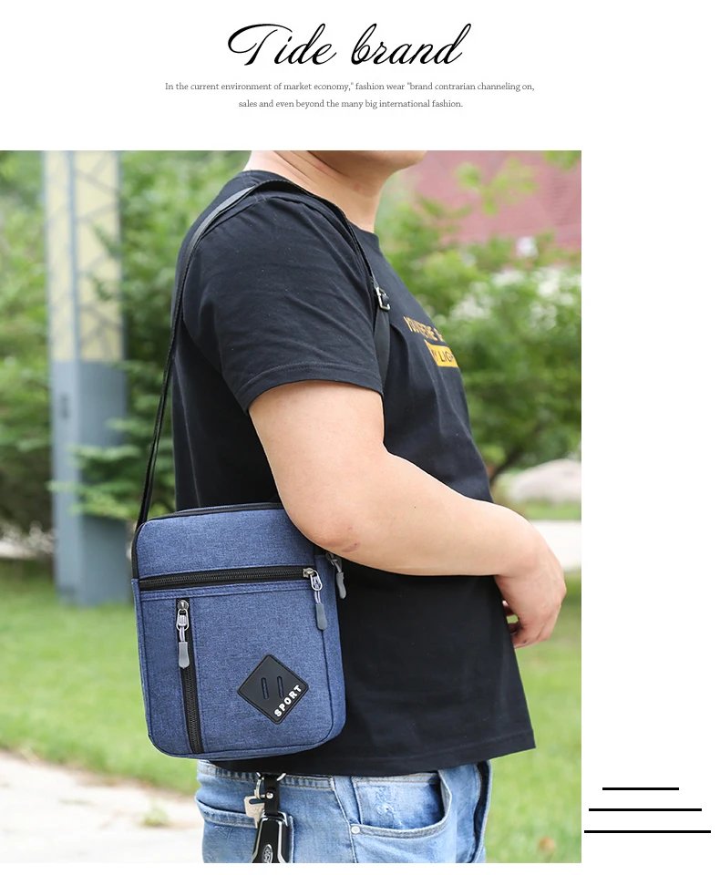 Oxford Cloth Minimalist Chest Bag, Cross-Border Outdoor Leisure Men's Shoulder Bag, New Portable Crossbody Bag