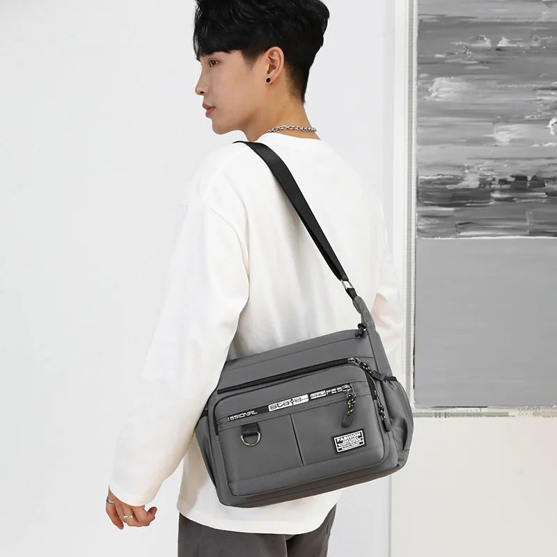 Rilibegan Men Crossbody Bag Single Shoulder Bags Big Capacity Storage Bag Fashion Multi-Pockets Business Crossbody Bags Rilibegan Men Crossbody Bag Single Shoulder Bags Big Capacity Storage Bag Fashion Multi-Pockets Business Crossbody Bags