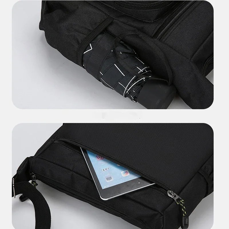 Rilibegan Men Crossbody Bag Single Shoulder Bags Big Capacity Storage Bag Fashion Multi-Pockets Business Crossbody Bags