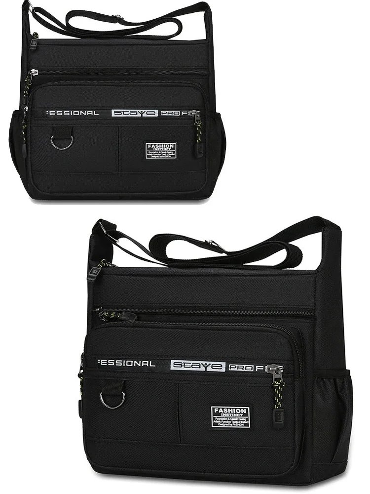 Rilibegan Men Crossbody Bag Single Shoulder Bags Big Capacity Storage Bag Fashion Multi-Pockets Business Crossbody Bags