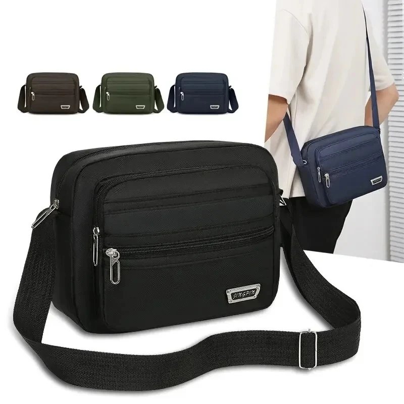 Large Capacity Men's Bag Single Shoulder Bag Waterproof And Wear-resistant Backpack Multiple Pockets For Business Business