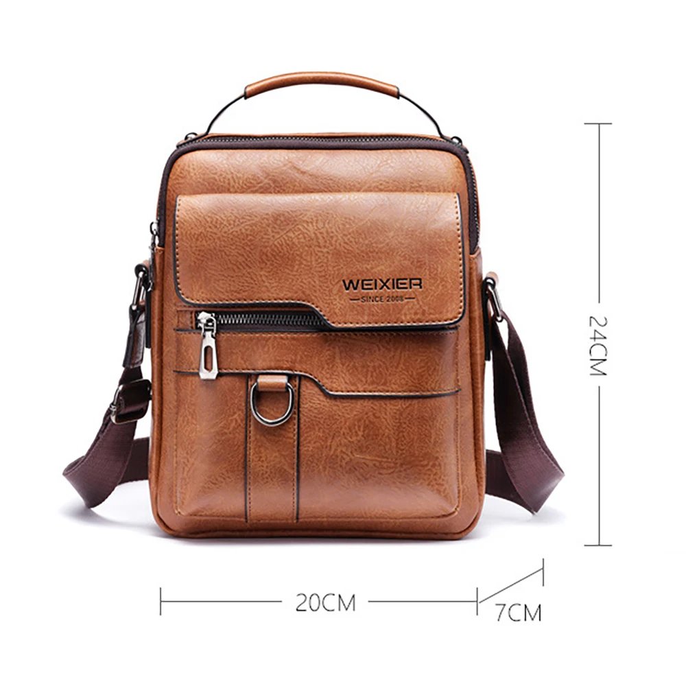 Men's Vintage Leather Crossbody Shoulder Bags High Quality Tote Fashion Business Men Messenger Bag Leather PU Bags