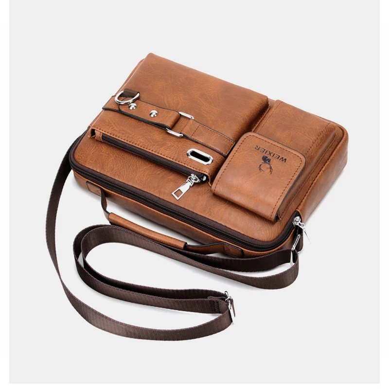 Men'S Shoulder Briefcase Bag PU Leather Handbags Cross Messenger Business Tote Boston Breifcases Square Small Crossbody Bag Male Men'S Shoulder Briefcase Bag PU Leather Handbags Cross Messenger Business Tote Boston Breifcases Square Small Crossbody Bag Male