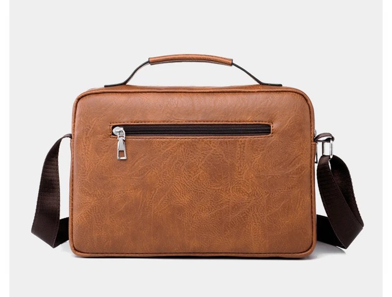 Men'S Shoulder Briefcase Bag PU Leather Handbags Cross Messenger Business Tote Boston Breifcases Square Small Crossbody Bag Male Men'S Shoulder Briefcase Bag PU Leather Handbags Cross Messenger Business Tote Boston Breifcases Square Small Crossbody Bag Male