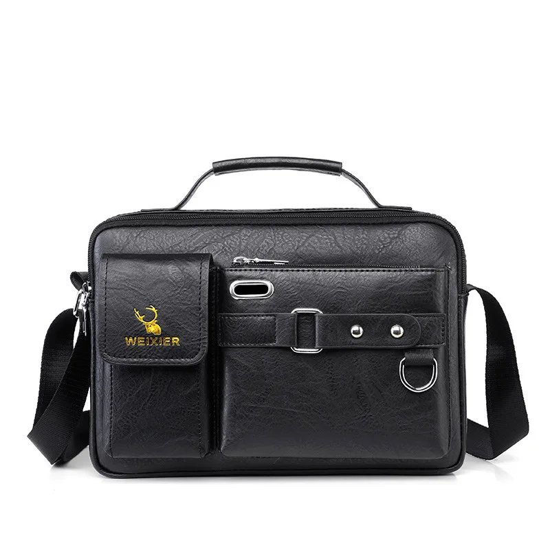 Men'S Shoulder Briefcase Bag PU Leather Handbags Cross Messenger Business Tote Boston Breifcases Square Small Crossbody Bag Male Men'S Shoulder Briefcase Bag PU Leather Handbags Cross Messenger Business Tote Boston Breifcases Square Small Crossbody Bag Male