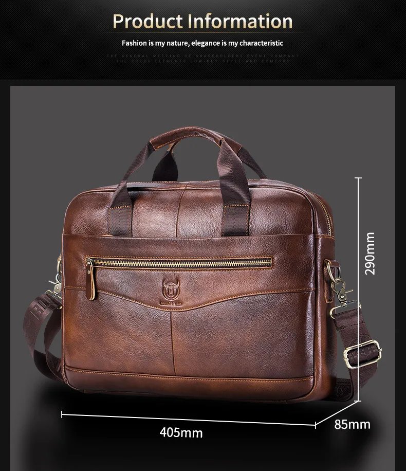 BULLCAPTAIN Briefcase Shoulder Messenger Bags Men's Genuine Leather 14-inch Laptop Bag's Men's Briefcase Office Business Handbag BULLCAPTAIN Briefcase Shoulder Messenger Bags Men's Genuine Leather 14-inch Laptop Bag's Men's Briefcase Office Business Handbag