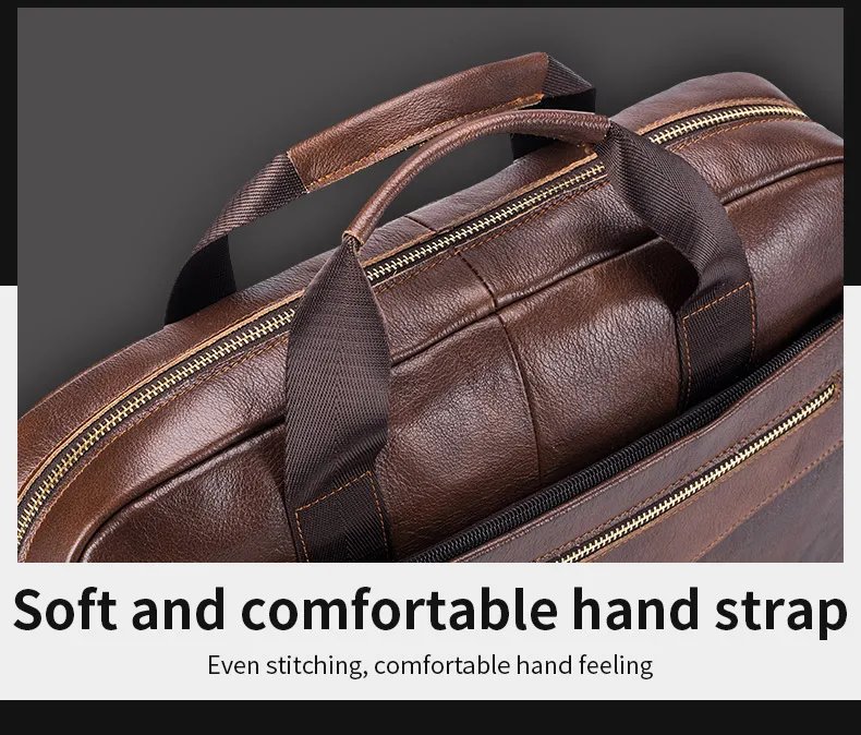 BULLCAPTAIN Briefcase Shoulder Messenger Bags Men's Genuine Leather 14-inch Laptop Bag's Men's Briefcase Office Business Handbag BULLCAPTAIN Briefcase Shoulder Messenger Bags Men's Genuine Leather 14-inch Laptop Bag's Men's Briefcase Office Business Handbag