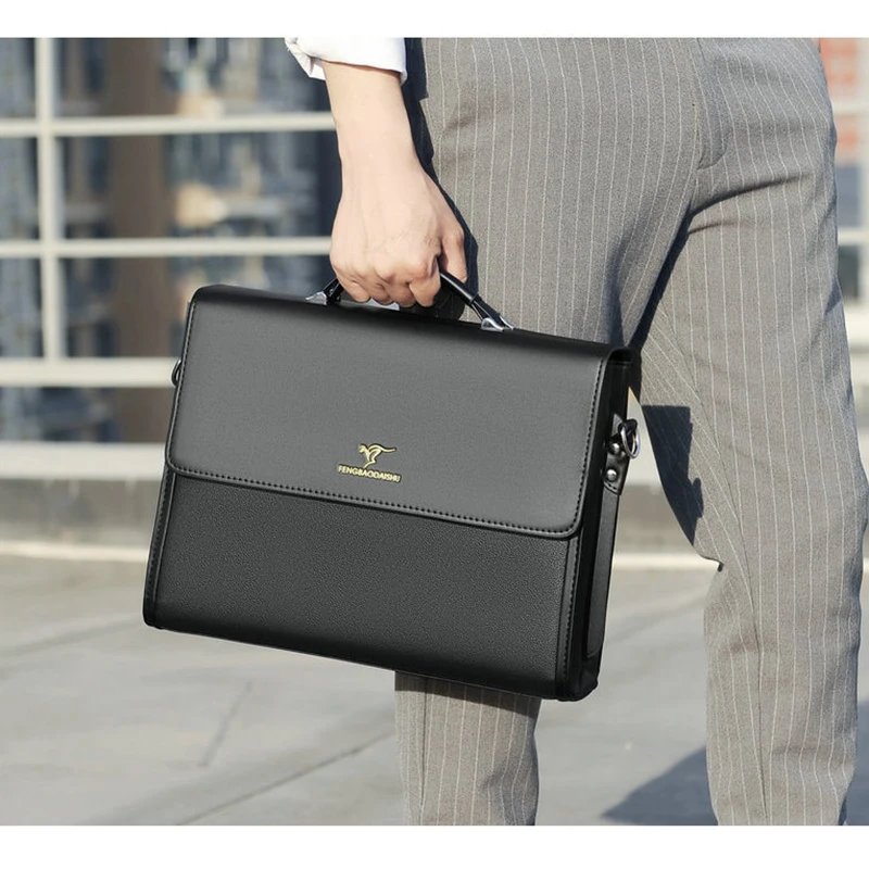Leather Luxury Briefcases For Men Designer Work Business Tote Bolsas Black Handbag Shoulder Lawyer Square A4 Side Crossbody Bag Leather Luxury Briefcases For Men Designer Work Business Tote Bolsas Black Handbag Shoulder Lawyer Square A4 Side Crossbody Bag