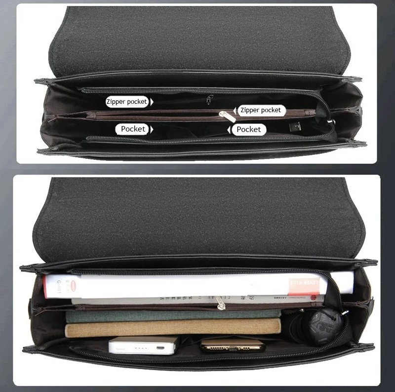Leather Luxury Briefcases For Men Designer Work Business Tote Bolsas Black Handbag Shoulder Lawyer Square A4 Side Crossbody Bag Leather Luxury Briefcases For Men Designer Work Business Tote Bolsas Black Handbag Shoulder Lawyer Square A4 Side Crossbody Bag