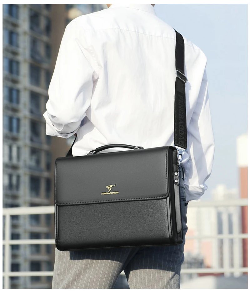 Leather Luxury Briefcases For Men Designer Work Business Tote Bolsas Black Handbag Shoulder Lawyer Square A4 Side Crossbody Bag Leather Luxury Briefcases For Men Designer Work Business Tote Bolsas Black Handbag Shoulder Lawyer Square A4 Side Crossbody Bag