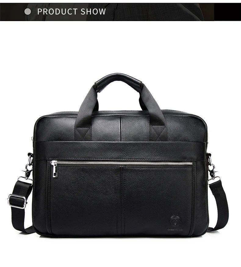 SCHLATUM Genuine Leather Briefcases Hard For Men Luxury Handbags Laptop Briefcase Bags 15.6 Inch Office Bussiness Computer Bag