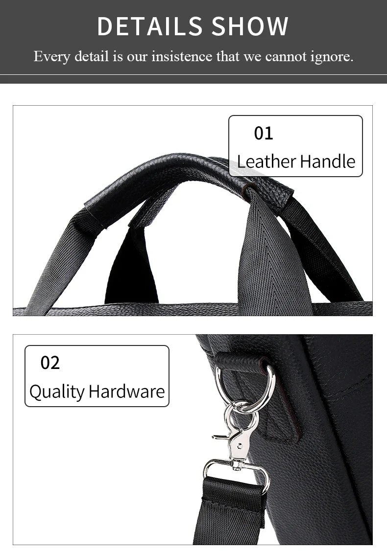 SCHLATUM Genuine Leather Briefcases Hard For Men Luxury Handbags Laptop Briefcase Bags 15.6 Inch Office Bussiness Computer Bag
