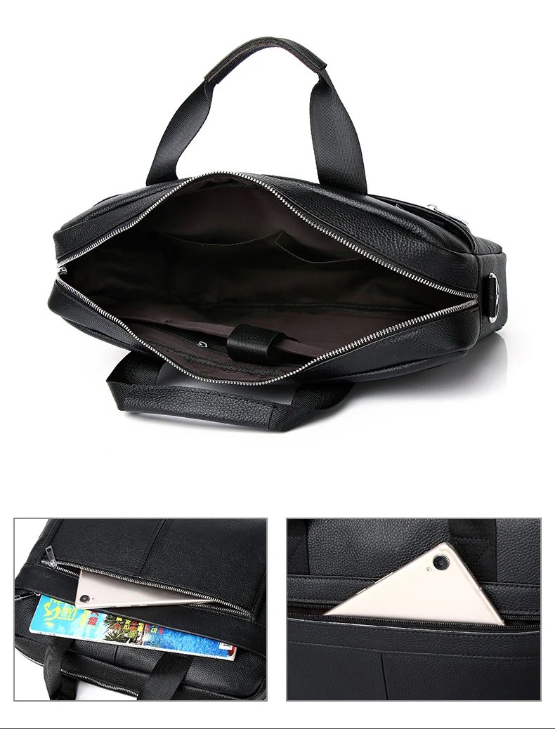 SCHLATUM Genuine Leather Briefcases Hard For Men Luxury Handbags Laptop Briefcase Bags 15.6 Inch Office Bussiness Computer Bag