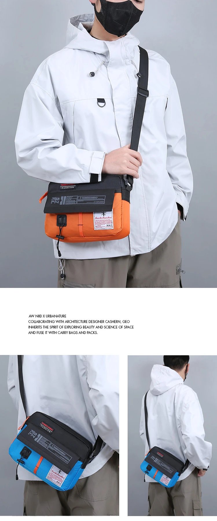 The New Single Shoulder Bag Outside The Casual Crossbody Bag Fashion Fashion Hand Nylon Color Bag