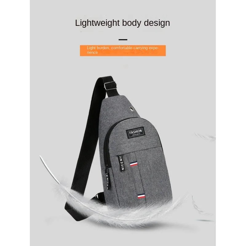 New chest bag, men's bag, single shoulder crossbody bag, casual crossbody bag, nylon fabric chest crossbody bag, trendy small me