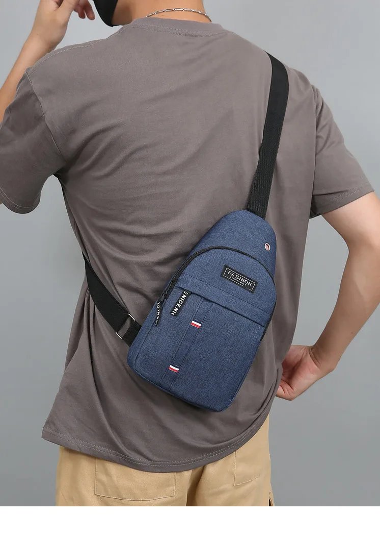New chest bag, men's bag, single shoulder crossbody bag, casual crossbody bag, nylon fabric chest crossbody bag, trendy small me