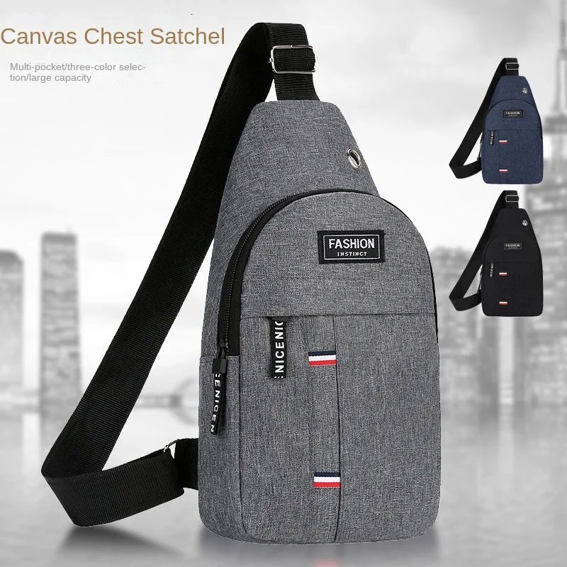 New chest bag, men's bag, single shoulder crossbody bag, casual crossbody bag, nylon fabric chest crossbody bag, trendy small me