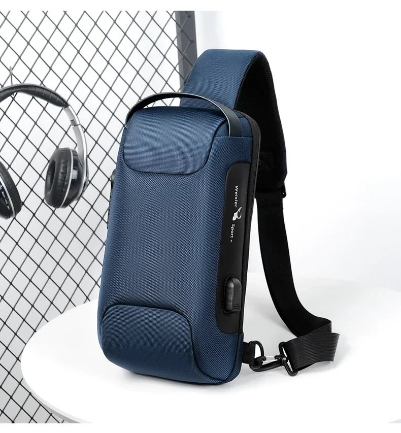Desinger Multifunction Anti-theft USB Shoulder Crossbody Bag Travel Sling Pack Messenger Pack Chest Bag Male Luxury Brand Men Desinger Multifunction Anti-theft USB Shoulder Crossbody Bag Travel Sling Pack Messenger Pack Chest Bag Male Luxury Brand Men
