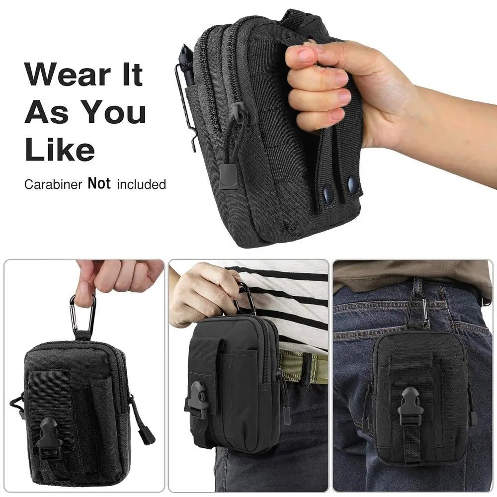Cell Phone Holsters Tactical Universal Holster Molle Hip Waist Belt Bag Wallet Pouch Purse Phone Case with Zipper Cell Phone Holsters Tactical Universal Holster Molle Hip Waist Belt Bag Wallet Pouch Purse Phone Case with Zipper