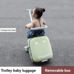 Children's Luggage Case Can Ride and Walk the Baby's Suitcase Stroller.
